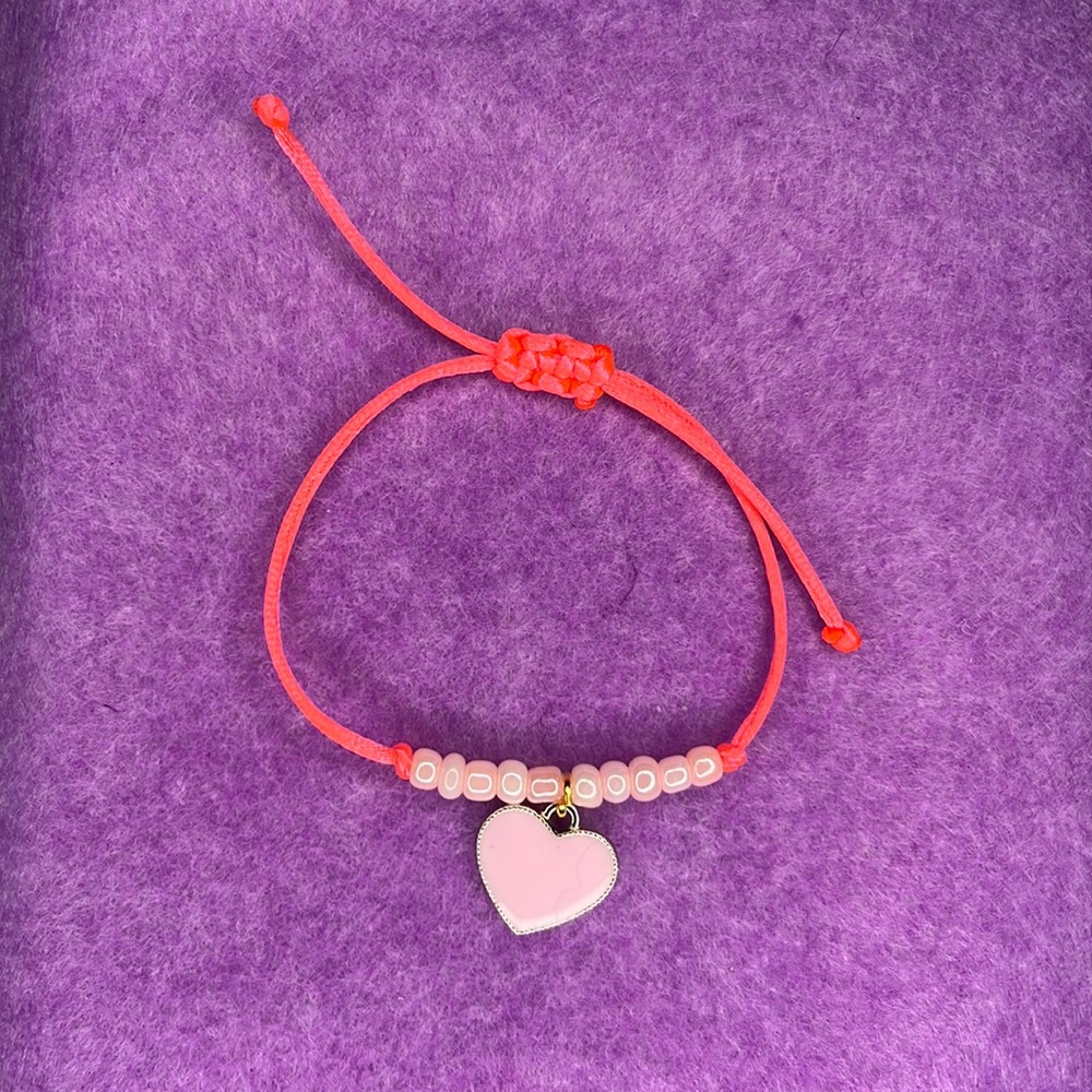Pink Handmade Adjustable String Bracelet